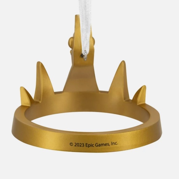 Hallmark Cards Gold Fortnite Victory Crown Christmas Decorative Hanging Ornament - Picture 5 of 7
